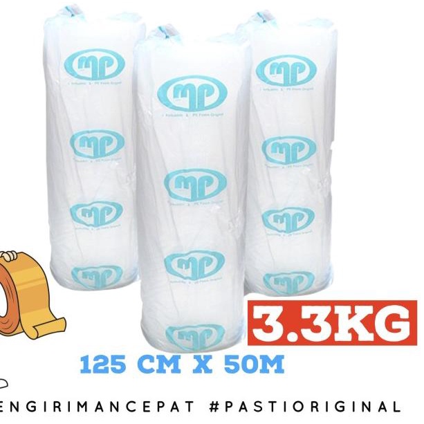 

Bubble Wrap Bening MP Mulia Pack 125cm x 50M - 3.3 Kg