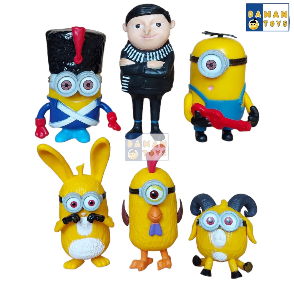 Mainan Minions The Rise Of Gru Minions Despicable Me 2 Action Figure Mainan Pajangan Hiasan Kue Topper Cake Mainan Pajangan Hiasan Miniatur