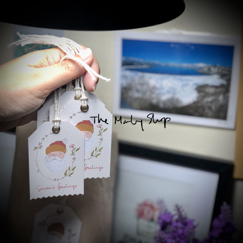 

Seasons Greetings Hangtag parcel natal label gift tag souvenir kartu ucapan hampers Christmas 12
