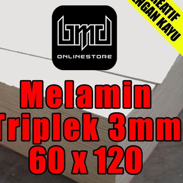 Melamin Putih Glossy Ukuran (60x120)cm Papan kayu Triplek 3mm