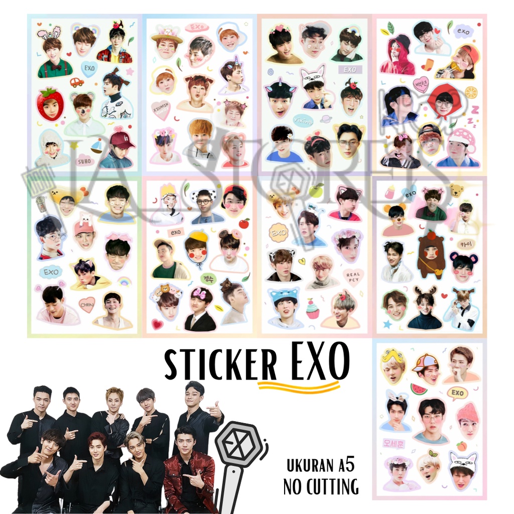 

STIKER A5 KPOP EXO NO CUTTING ANTI AIR