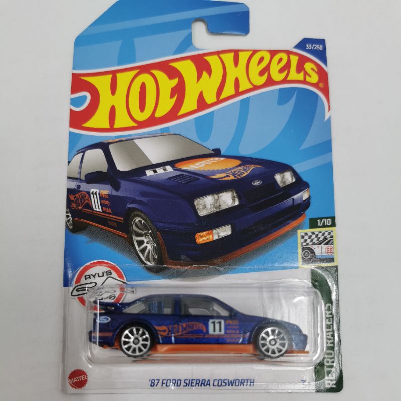 Diecast Hot Wheels F22 87 FORD SIERRA COSWORTH Biru Blue Merah Red A23 HW Hotwheels Mobil Mainan Anak