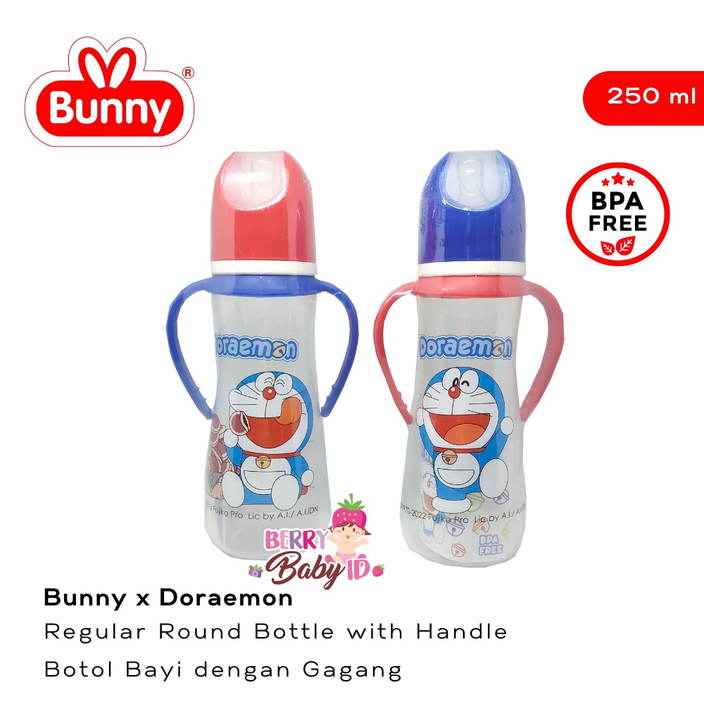 Lusty Bunny Doraemon Regular Round Bottle Botol Susu Bayi Anak Berry Mart