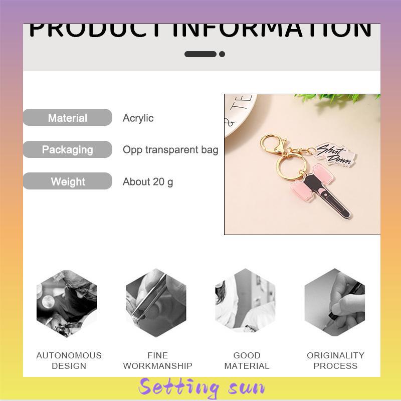 NCT/BLACK PINK/BTS/ITZY Gantungan Kunci Mini Key Chuain Lucu Kpop Keychain Akrilik Mendukung Aksesoris TN