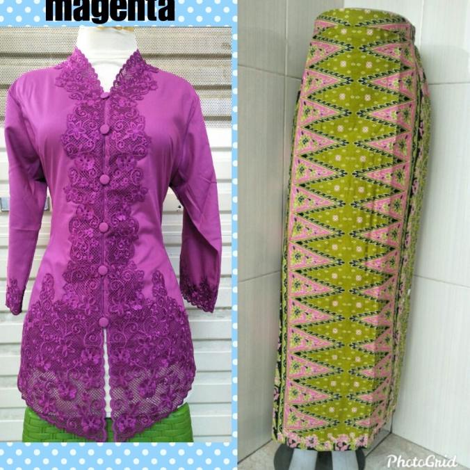 stelan kebaya encim katun Ima premium/atasan kebaya encim