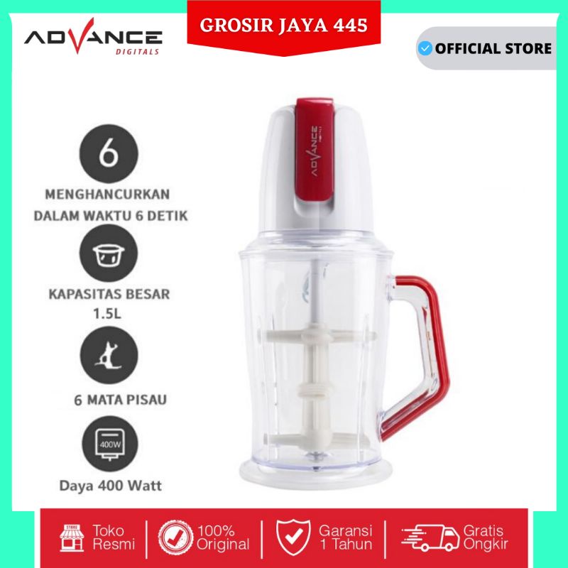 Advance 1.5L food Chopper Elektrik CHP-15N Multifungsi |Garansi Resmi Advance 1 Tahun