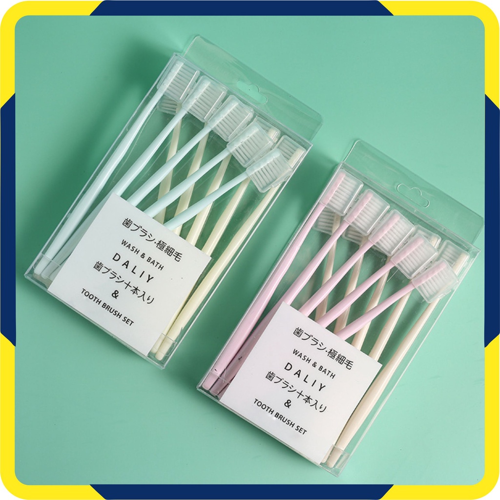 Murah Lebay SG003 Sikat Gigi Dewasa Travel SET Mini Toothbrush Soft-Care Quality