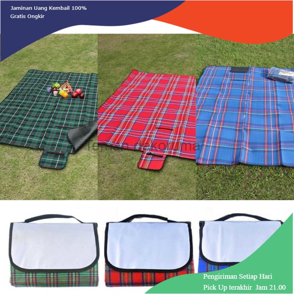 TD - PR VILEAD Matras Camping Lipat Oxford Waterproof Picnic Blanket 1.5x2 m - V15