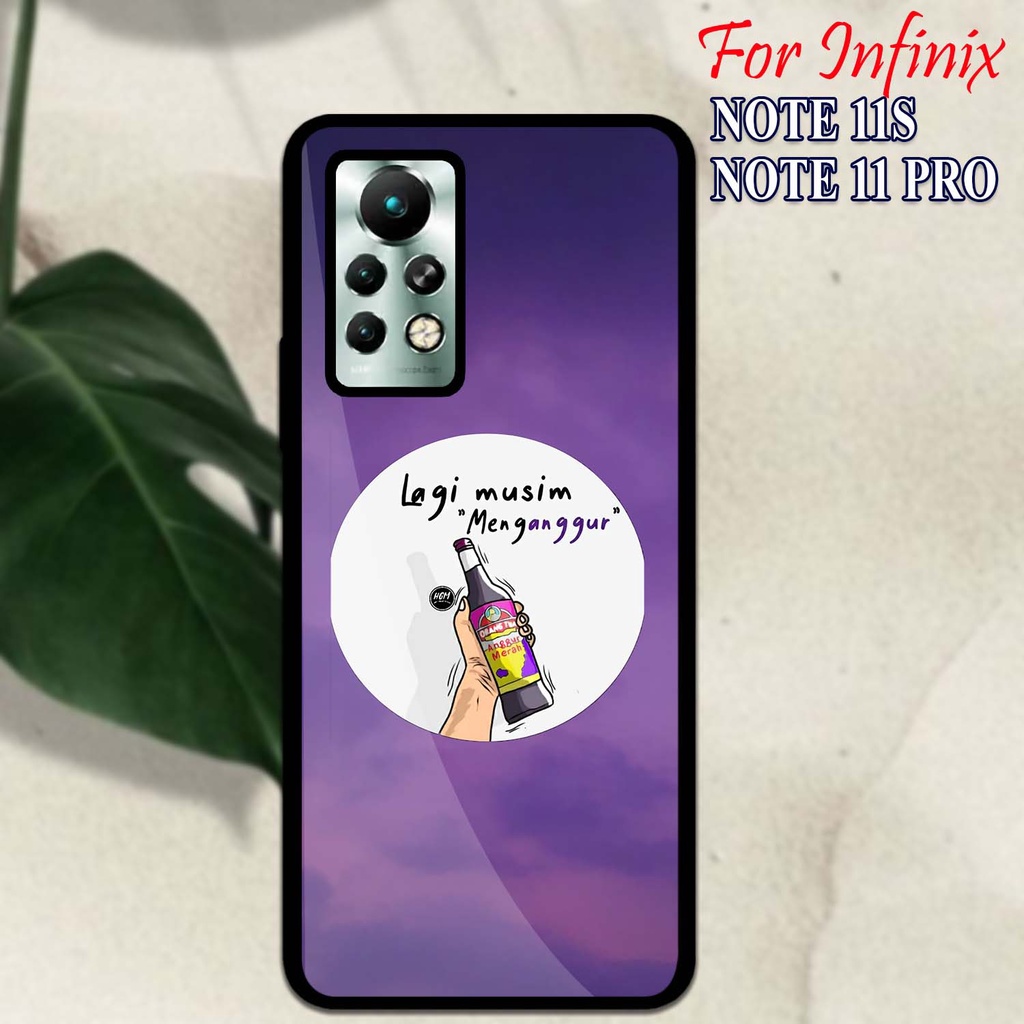 Case Kilau Infinix Note 11S | Note 11Pro | Casing Hp Glossy | Motif Quote Kartun