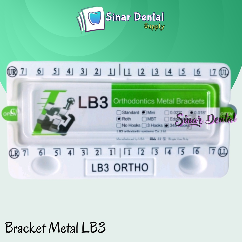 Bracket Behel Gigi Metal LB3 Ortho Mini Roth