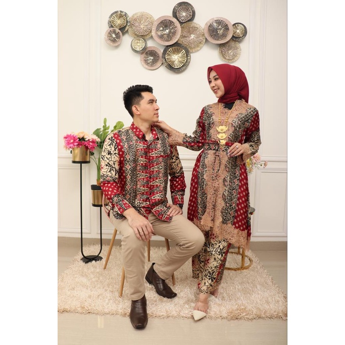 Setelan Batik Wanita | Set Batik Kondangan Viscose Mix Jupri | Set Celana + Free Masker