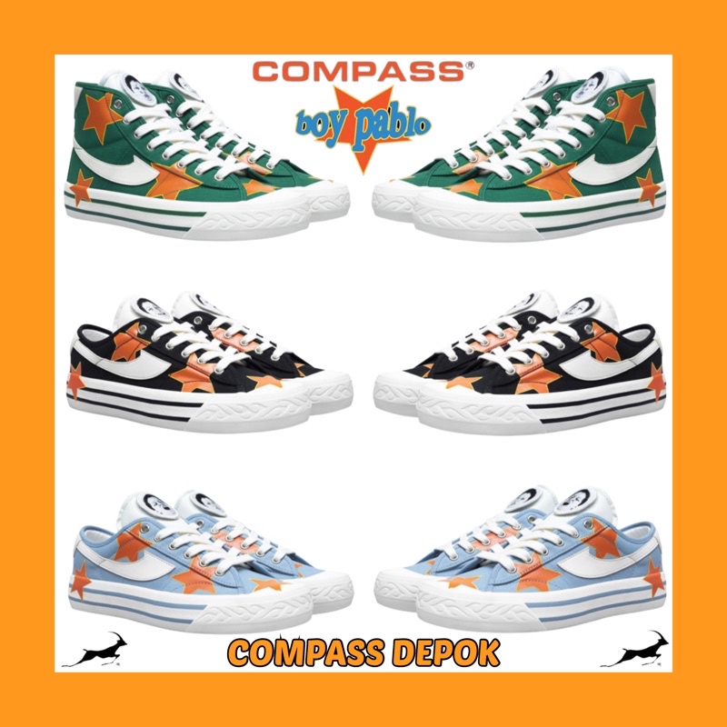 Compass x Boy Pablo (Baby Blue Low / Green High / Black White Low ) / Compass Retrograde Tiger Camo 