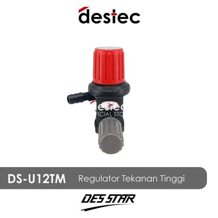 Paket Regulator Gas DESSTAR DS-U12TM Tekanan Tinggi dengan Indikator Meter