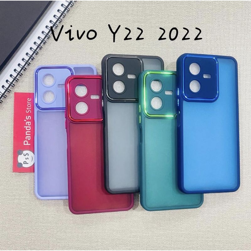 Case Vivo Y22 | Y22S 2022 Metal Chrome Softcase Dove Premium Luxury PSS