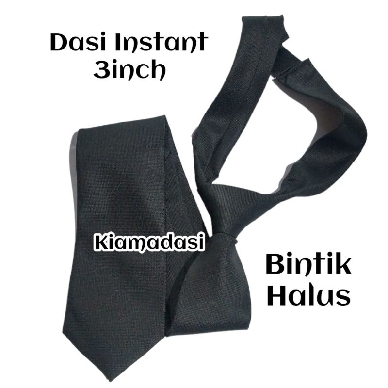 Dasi Pria Motif Salur Warna Hitam Ukuran 2 inch Dan 3 Inch