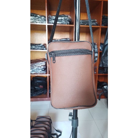 Tas Slempang Handphone Pria Kulit Semi Pu leather Anti Air New Elegant