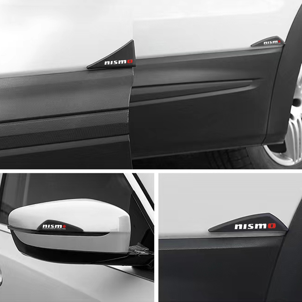 Nismo Mobil Sudut Pintu Mobil Stiker Perlindungan Stiker Anti Tabrakan Gores Silikon Karet Logo Nissan Qashqai Juke Sentra Patrol Navara X-trail Sunny LIVINA MARET