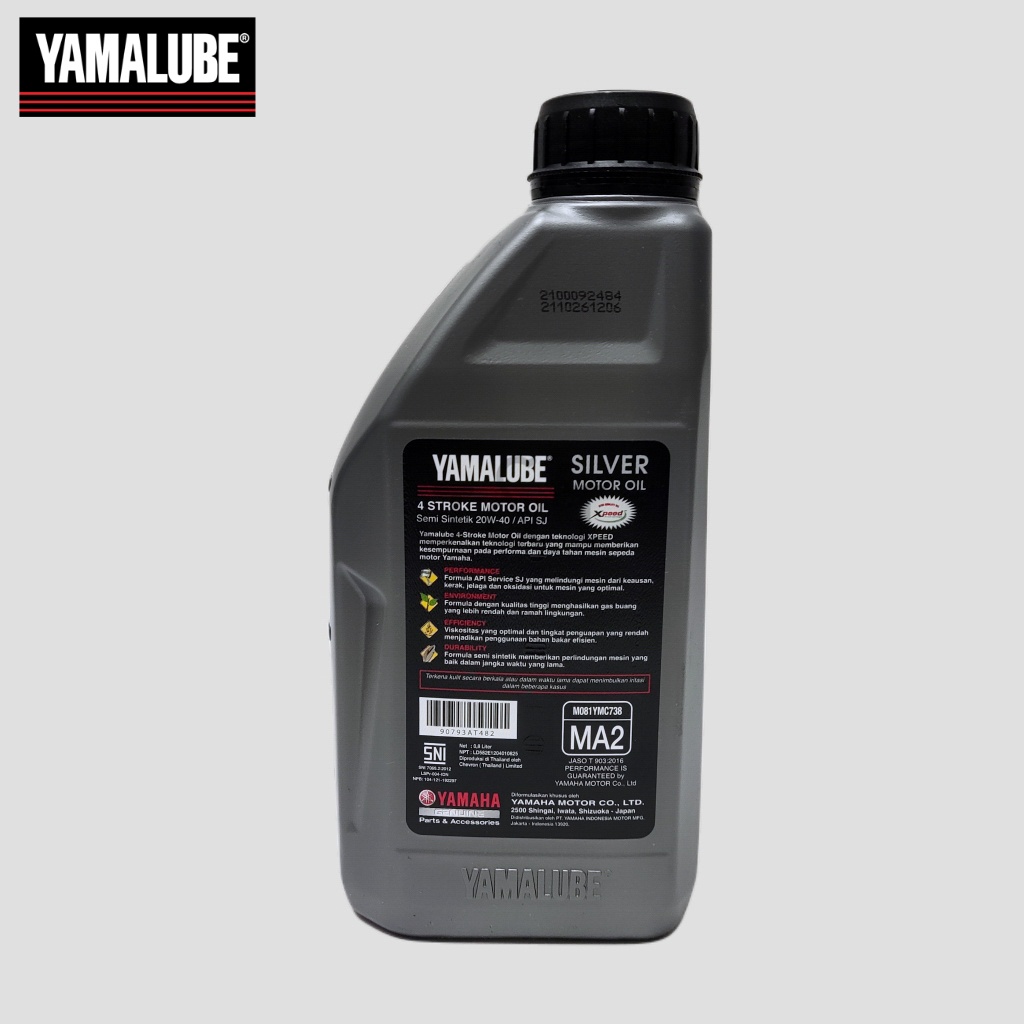 Oli Yamalube Silver 20W-40 API SJ JASO MA2 0,8 Liter