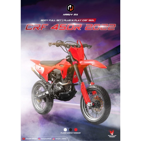 BODY SET COVER SET MERK HRV HONDA CRF 450 R 2021 PNP CRF 150 L