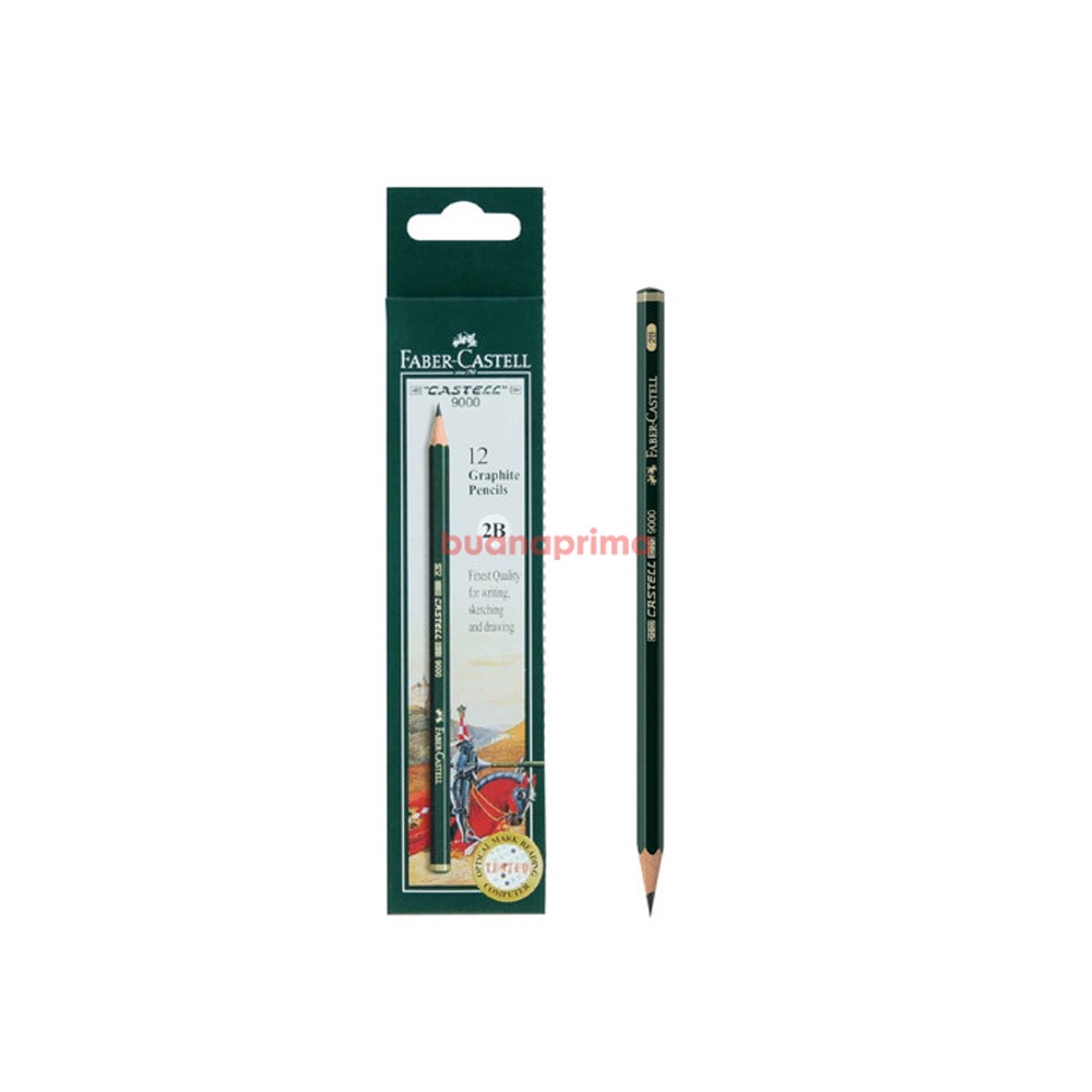 Jual Pensil Kayu Faber Castell 2B HB Isi 12 Pcs Original Pencil Menulis ...