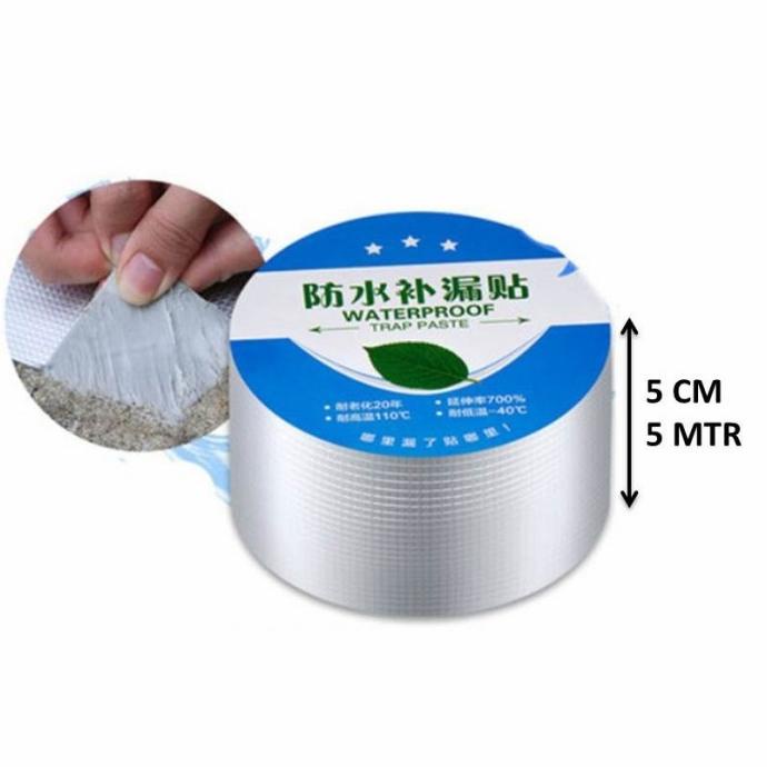 Lakban Aluminium Foil Tape Isolasi Waterproof Atap Kolam Anti Bocor