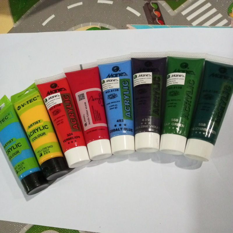 

Cat akrilik Maries 30ml / acrylic paint lukis kanvas