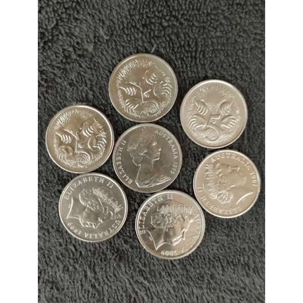 Bm-041Koin Asing Australia 5 Cent Elizabeth II
