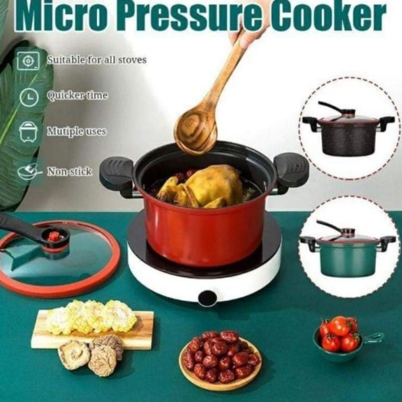 Panci Presto 3.5Liter Teflon Micro Pressure Cooker Micro Pot ANTI LENGKET Panci Masak Serbaguna kokoh tahan lama ORIGINAL