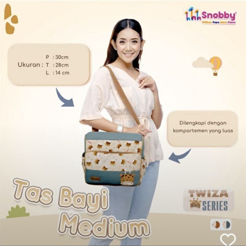 Snooby tas bayi besar/sedang/kecil  twiza series