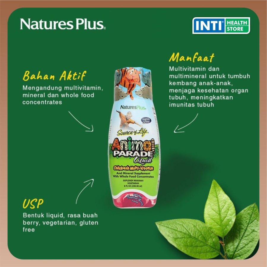 Nature's Plus Source of Life Animal Parade Liquid 8oz /236ml