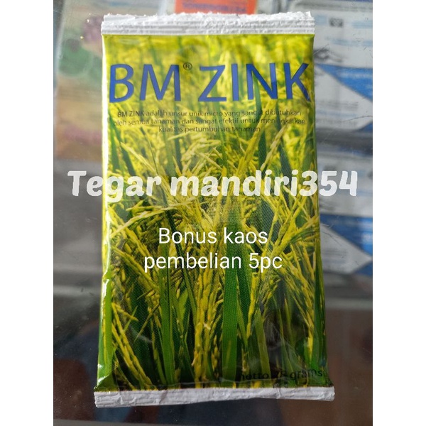 Jual Pupuk Bm Zink Gram Pc Bonus Kaos Pupuk Znso Pupuk Nutrisi Tanaman Untuk Daun Hijau