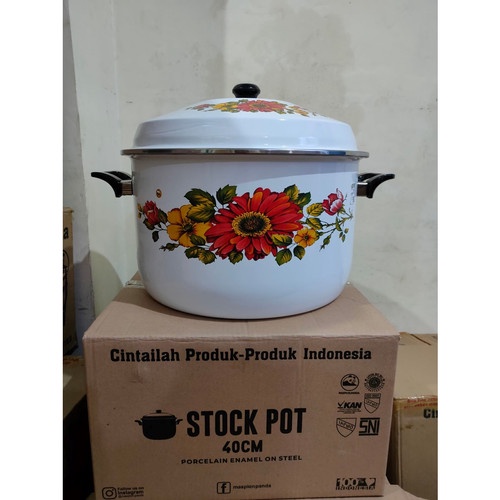 Maspion Panci Stockpot Enamel 40 cm Panda