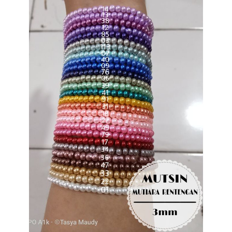 mutiara sintetis 3mm/1 renteng