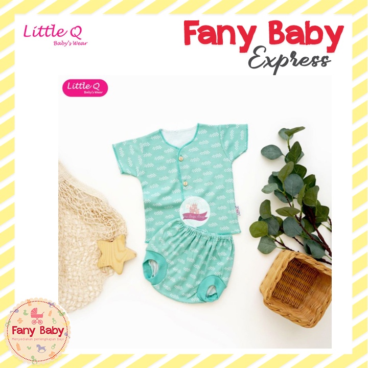 LITTLE QUEEN SETELAN BAJU PENDEK &amp; CELANA POP PRINT NB / 3 PCS