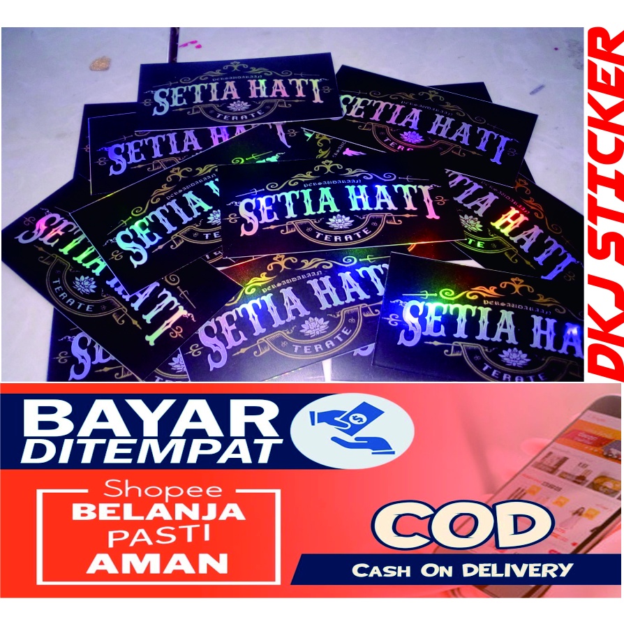 

stiker psht setia hati hologram printting