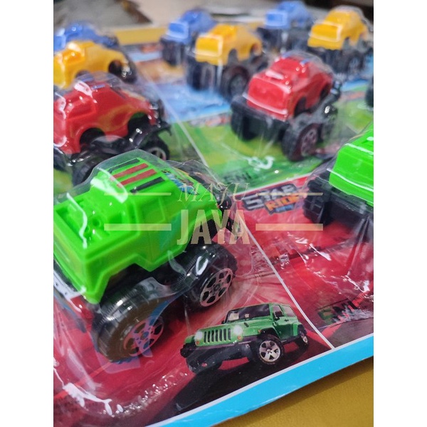 Mainan Mobil Super Jip Lembar an  Isi 12 Pcs