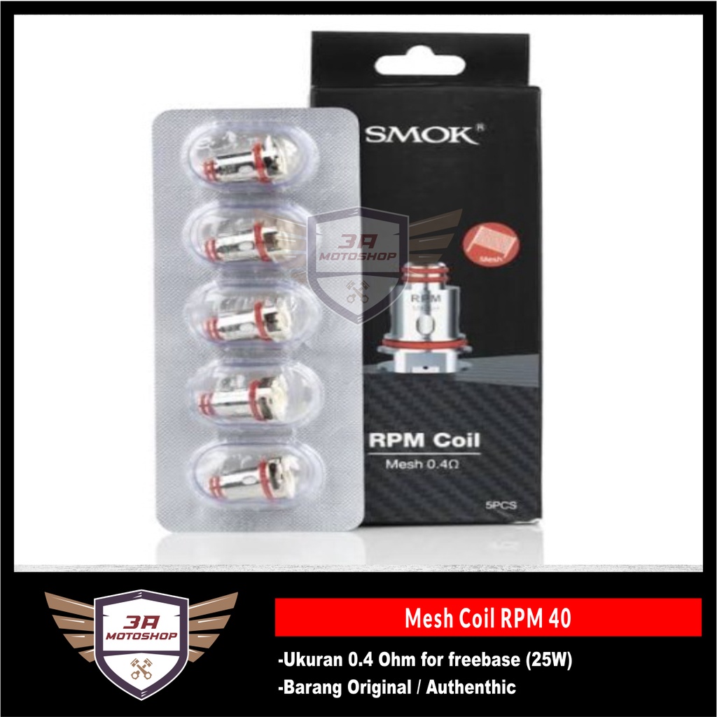 Coil Smok RPM 40 80 Mesh Coil 0.4 ohm 25W Original Authentic (Satuan)