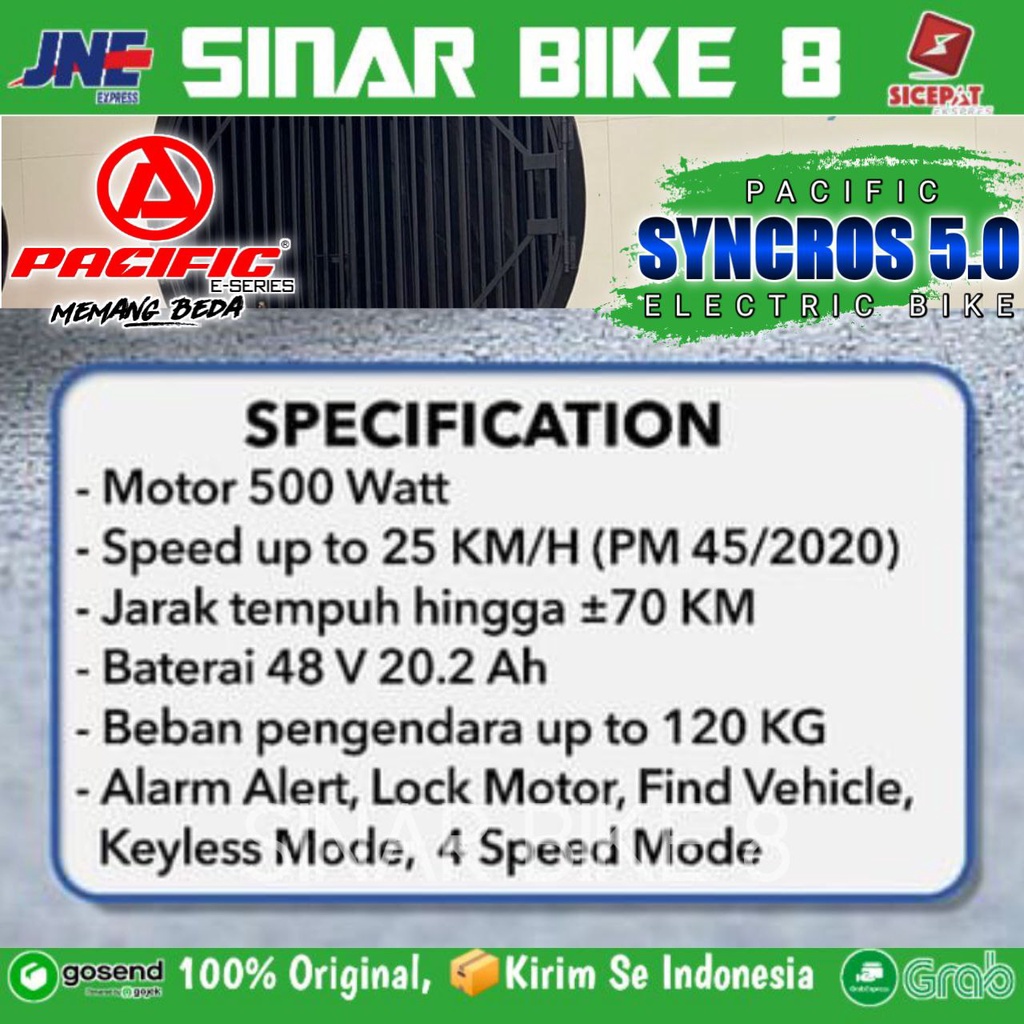 Sepeda Listrik PACIFIC SYNCROS 5.0 New 500 Watt Electric Bike