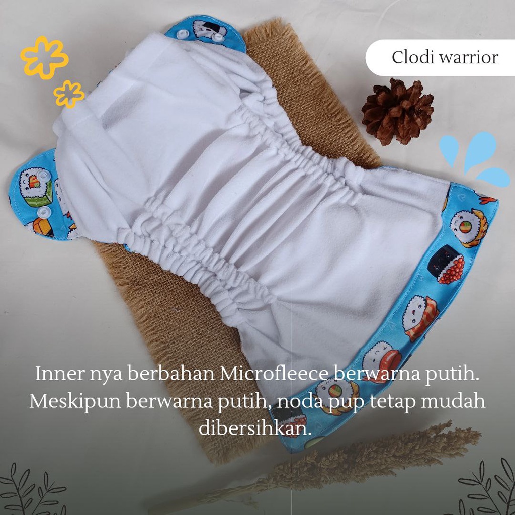 Baby oz Clodi All size Snap Kancing Popok Kain Bayi Cuci Ulang Fitur Cegah Bocor Inner Gusset