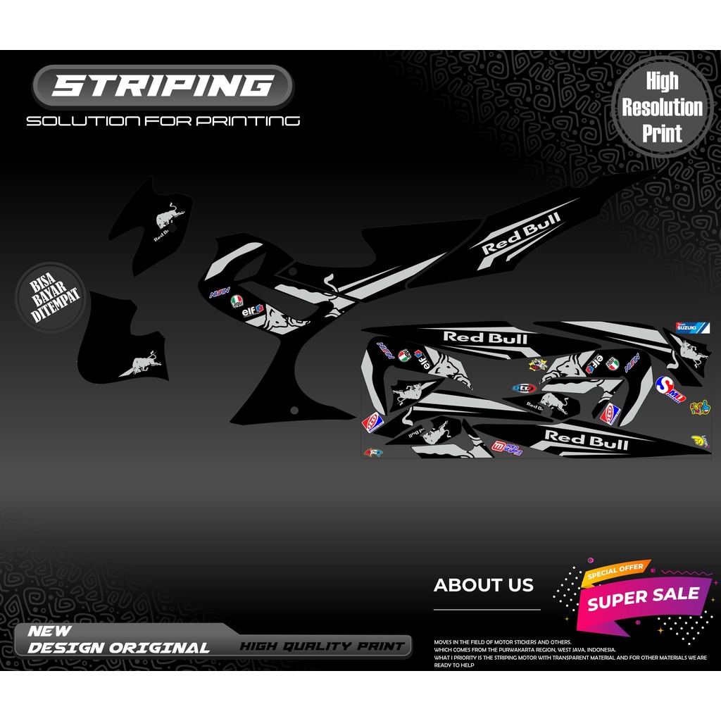 striping variasi satria fu barong redbull 2009-2013
