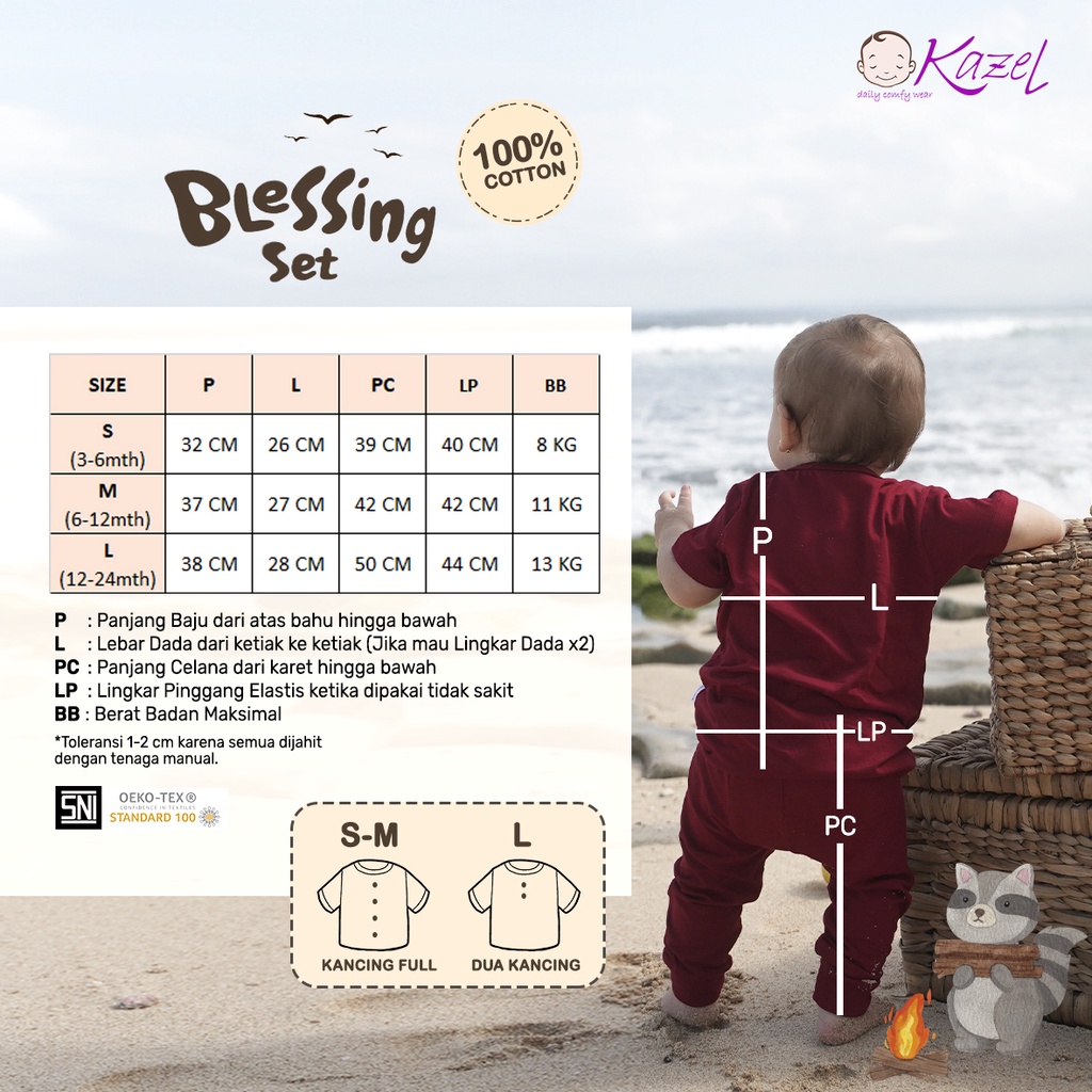 KAZEL BLESSING SET - Setelan Pendek - Panjang (1stel)