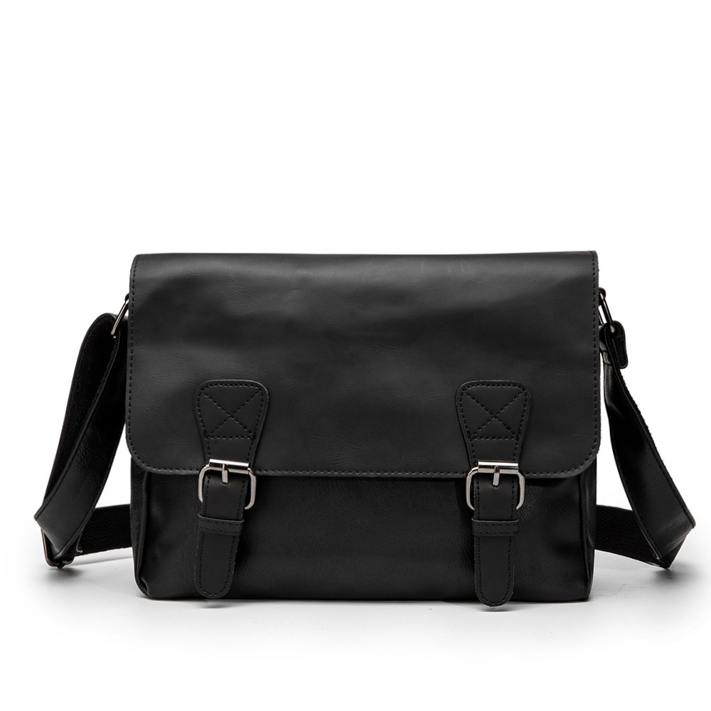 SmallAnt Tas Selempang Pria Tas Kulit Pria Sling bag - Coffee Black