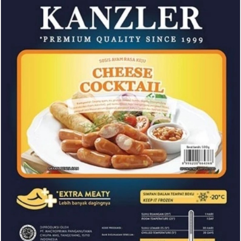 

Kanzler sosis cheese cocktail 500gr