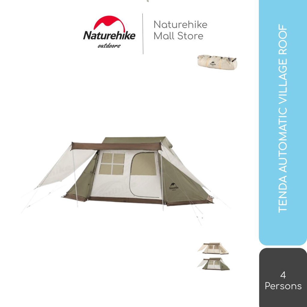 TENDA CAMPING 3 - 4 ORANG OTOMATIS VILLAGE 5.0 NATUREHIKE NH21ZP009