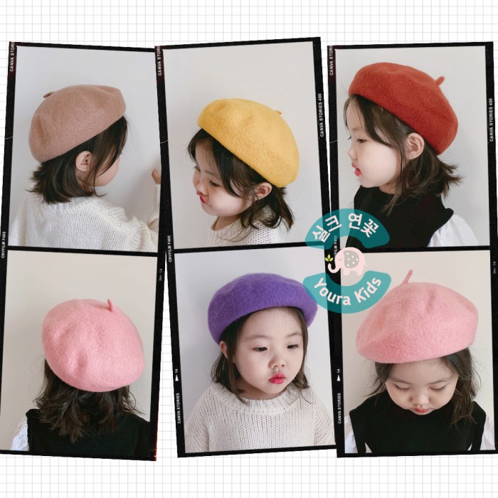 TOPI BARET/BERET WINTER PAINTER MANGAKA ANAK MODEL KOREA