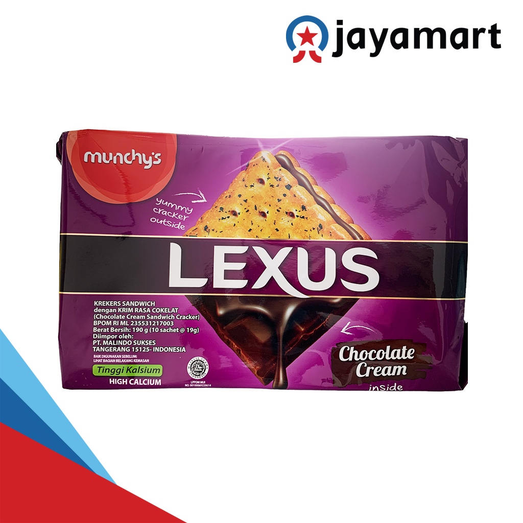 Munchys Lexus/ Munchy's Biskuit lexus chocolate 190grm ( 10x19gr )