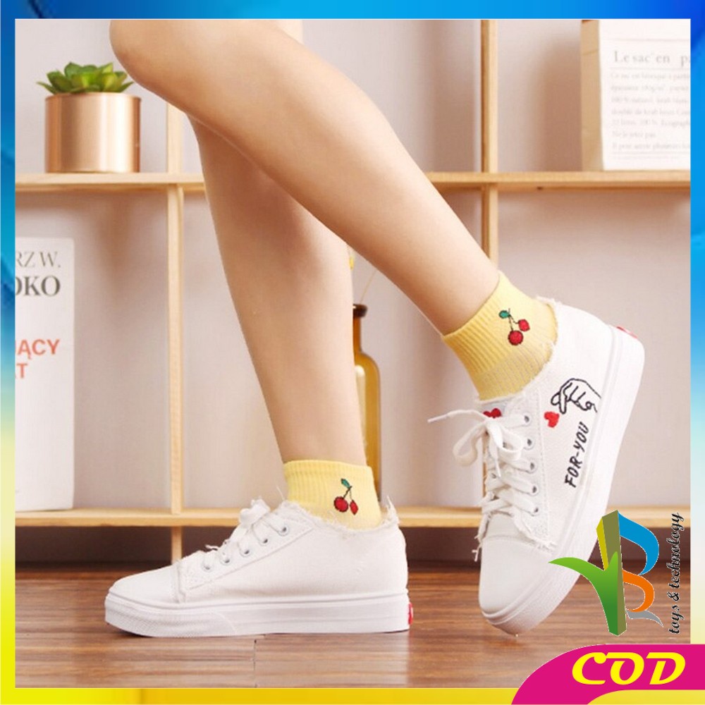 RB-P55-P58 Kaos Kaki Pendek Dewasa / Kaos Kaki Semata Kaki Polos / Kaos Kaki Ankle Wanita Motif