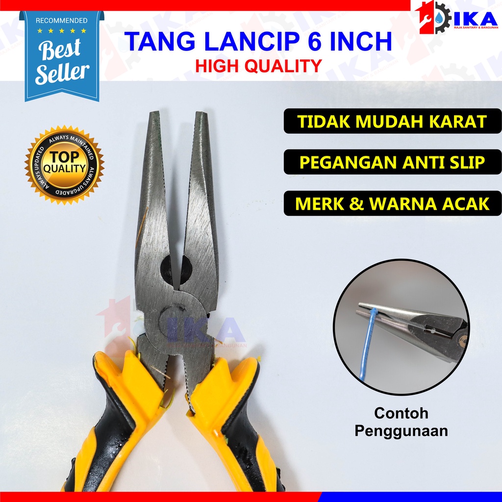 Tang Lancip / Tang Kombinasi Blester 6 Inch Inci l Tang Cucut Jepit l Long Nose Pliers