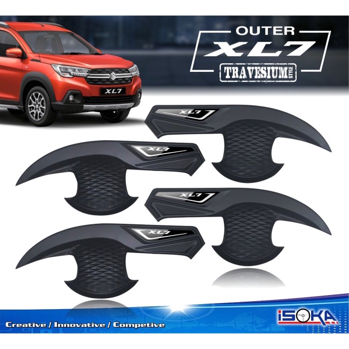 Outer Handle Mangkok Pintu Mobil XL7 2020 2021 2022 Hitam Travesium