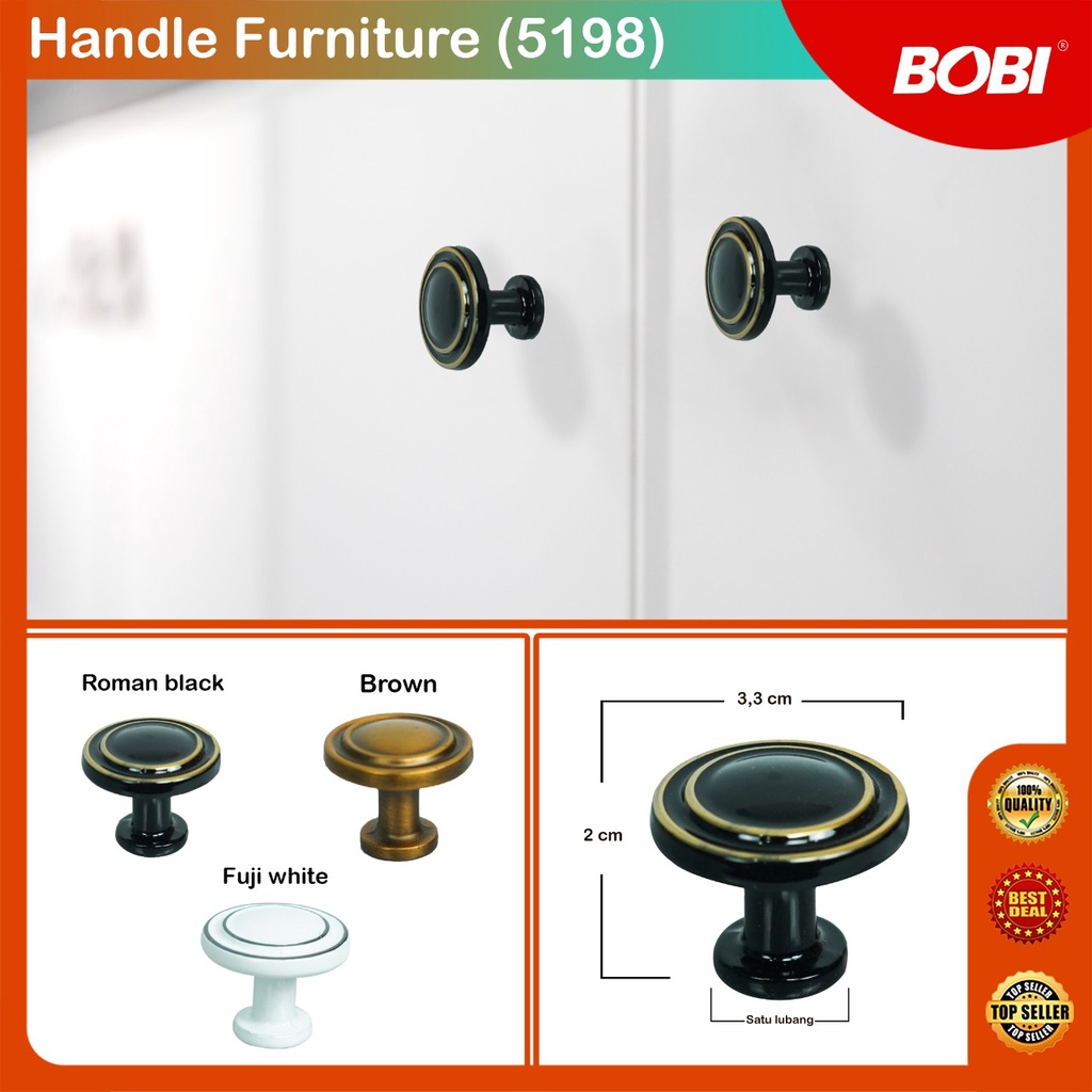 Handle Furniture /  Pegangan Pintu  kode 5198 /  Pegangan Pintu,Laci, Lemari, Furniture Rumah Termurah - Warna Bervariasi